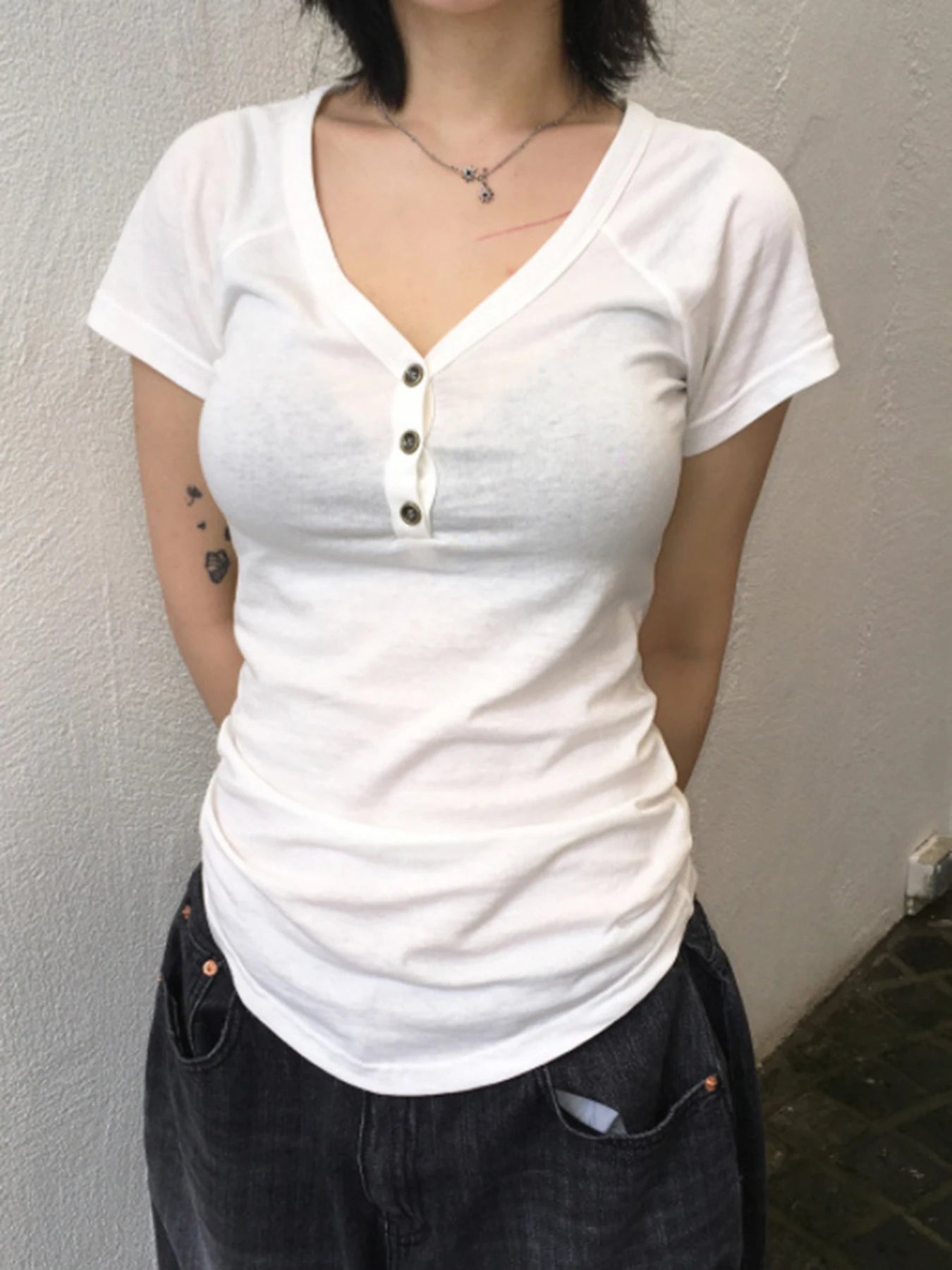 fashion Striped Print Buttons Up Women's Tops Fashion Streetwear Chic Aesthetic Korean Shirts Flare Sleeves Chic Tops