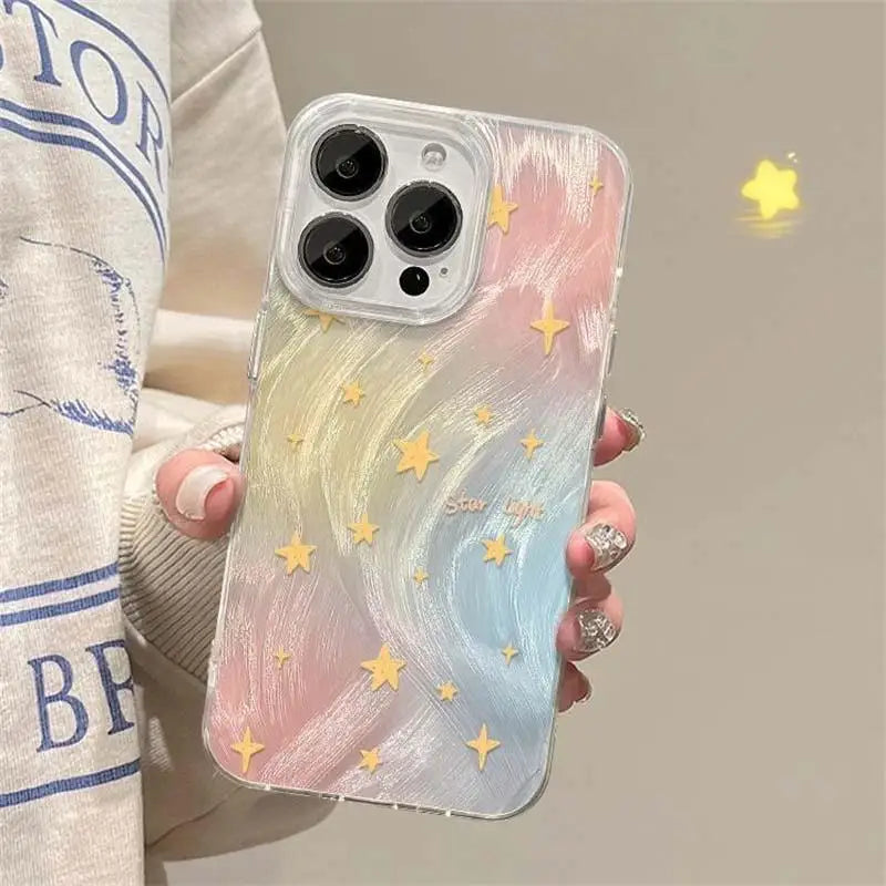 Star Phone Case for Samsung Galaxy A55 A35 A33 A51 A31 A13 A12 A21S A22 A71 A72 A73 A02 A23 A04 A04E A30 A50 A20 A50S A30S A03S