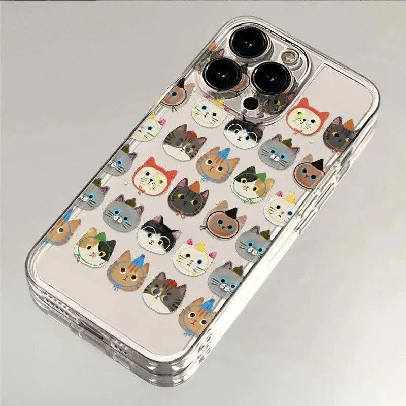 Phone Case For Motorola Moto Edge 40 Pro G53 G30 G32 G73 G72 G71 G22 G52 G60 G60S G9 Play Plus Shell TPU Black Cat