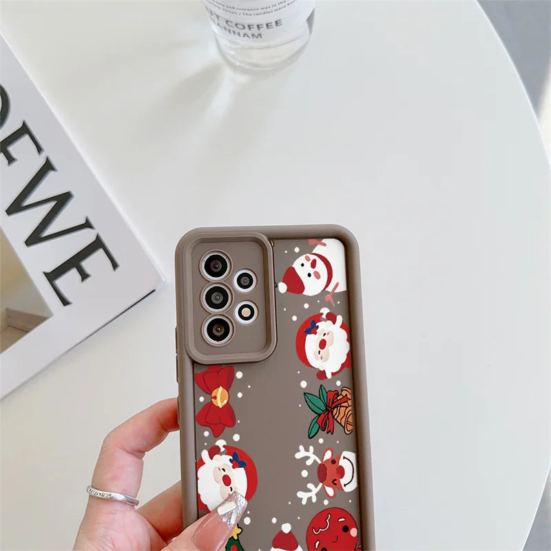 Cartoon Christmas Pattern Phone Cases For Motorola Moto Edge 50 Pro 60 Fusion 40 NEO G84 G54 G75 G35 G85 5G G32 G52 G60 Case