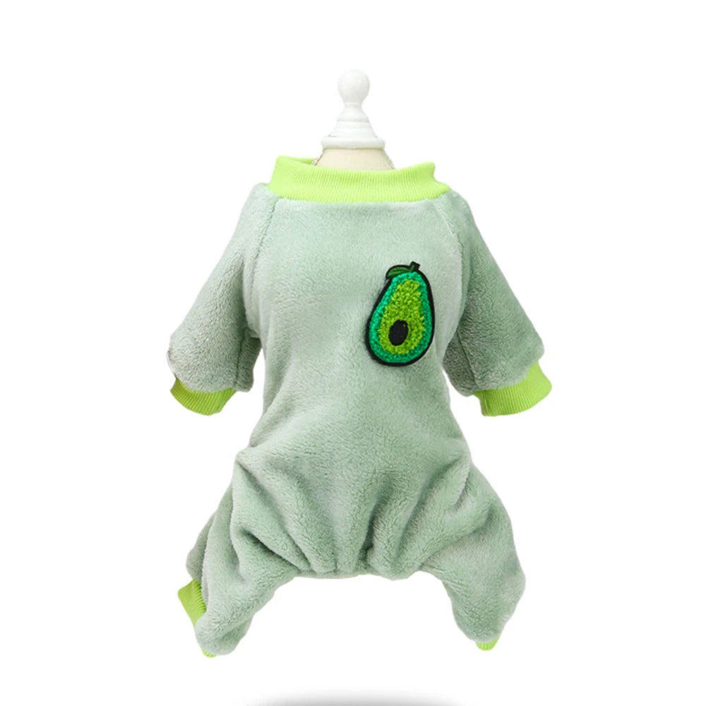 Kawaii Dog Jumpsuit Winter Warm Dog Clothes for Small Dogs Puppy Cat Costume Yorkie French Bulldog Clothing Chihuahua Pajamas