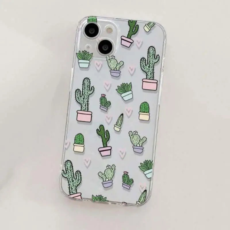 Flower Phone Case For Samsung Galaxy S24 Ultra S23 FE S20 S21 S22 Plus A54 5G A55 A35 A25 A14 A15 A24 A34 Clear Silicone Cases