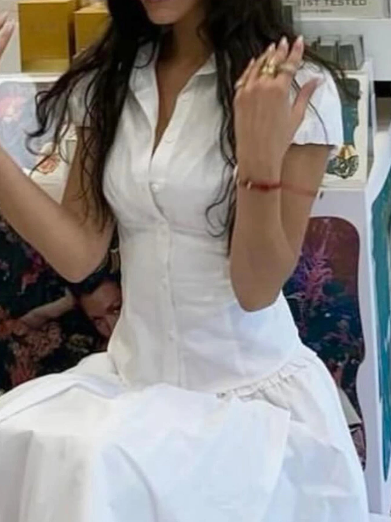 fashion Casual Solid Tee Shirts for Women Turn-down Collar Button Up Corset Blouses Korean Short Sleeves Fashion Cute Tops