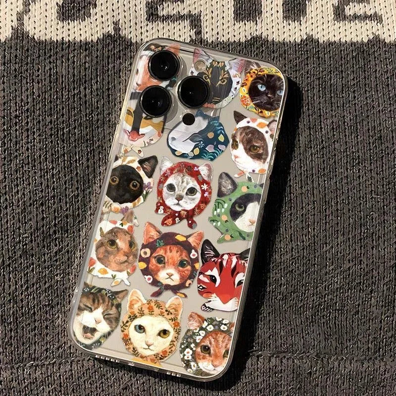 Phone Case For Motorola Moto Edge 40 Pro G53 G30 G32 G73 G72 G71 G22 G52 G60 G60S G9 Play Plus Shell TPU Black Cat