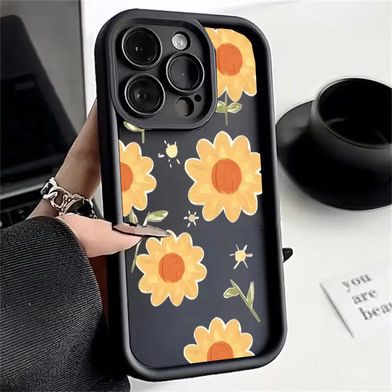 Case for Motorola Moto Edge 50 Pro 60 Fusion 40 NEO G84 G54 G75 G35 G85 5G G32 G52 G60 Silicone INS Starry Sky Sunflowers Cover