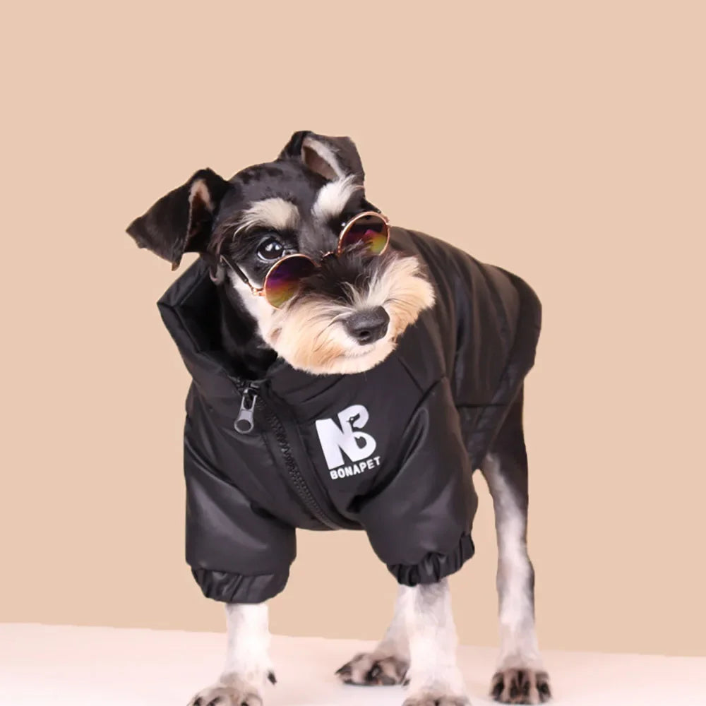 Luxury Dog Down Jacket Winter Pet Clothes for Small Dogs Reflective Large Dog Coat French Bulldog Costume Labrador Husky Outfits