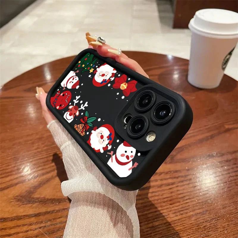 Cartoon Christmas Pattern Phone Cases For Motorola Moto Edge 50 Pro 60 Fusion 40 NEO G84 G54 G75 G35 G85 5G G32 G52 G60 Case