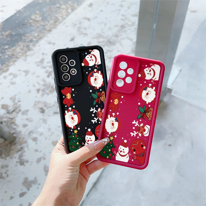 Cartoon Christmas Pattern Phone Cases For Motorola Moto Edge 50 Pro 60 Fusion 40 NEO G84 G54 G75 G35 G85 5G G32 G52 G60 Case