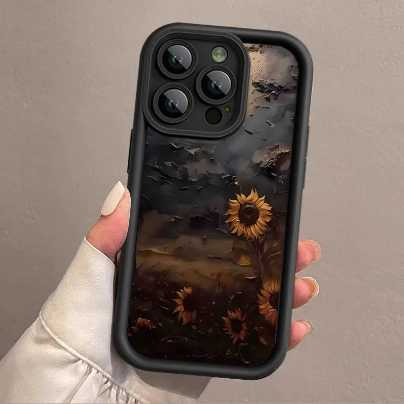 Case for Motorola Moto Edge 50 Pro 60 Fusion 40 NEO G84 G54 G75 G35 G85 5G G32 G52 G60 Silicone INS Starry Sky Sunflowers Cover