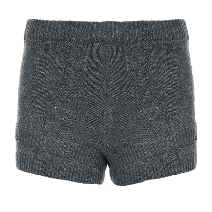 fashionCute Slimming Knit Shorts Solid Color Fashion Korean Women's Bottoms Casual Leisure Comfort Chic 2000s Outfits