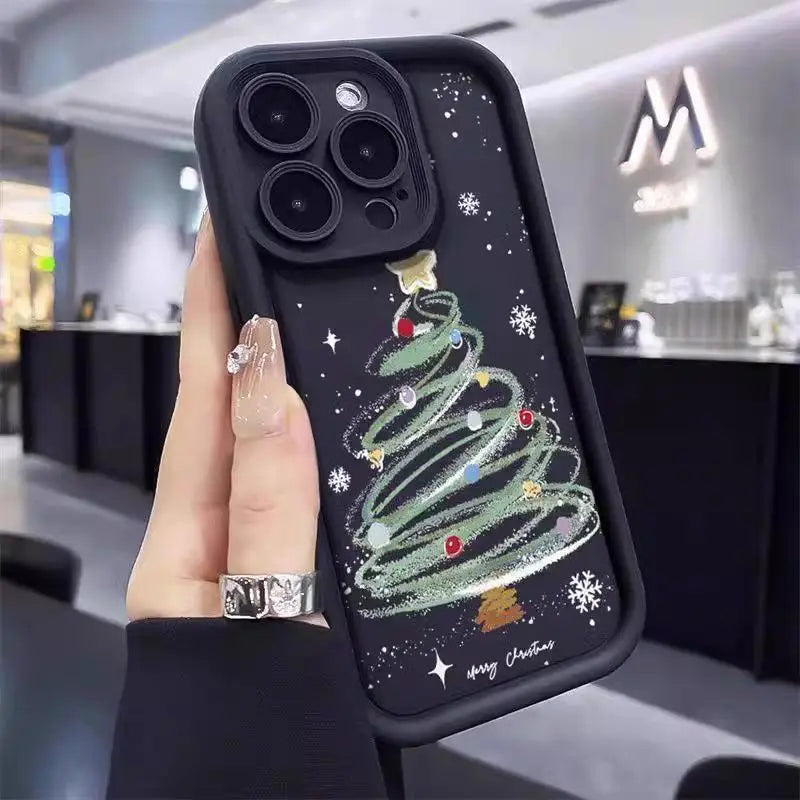 Cartoon Christmas Pattern Phone Cases For Motorola Moto Edge 50 Pro 60 Fusion 40 NEO G84 G54 G75 G35 G85 5G G32 G52 G60 Case