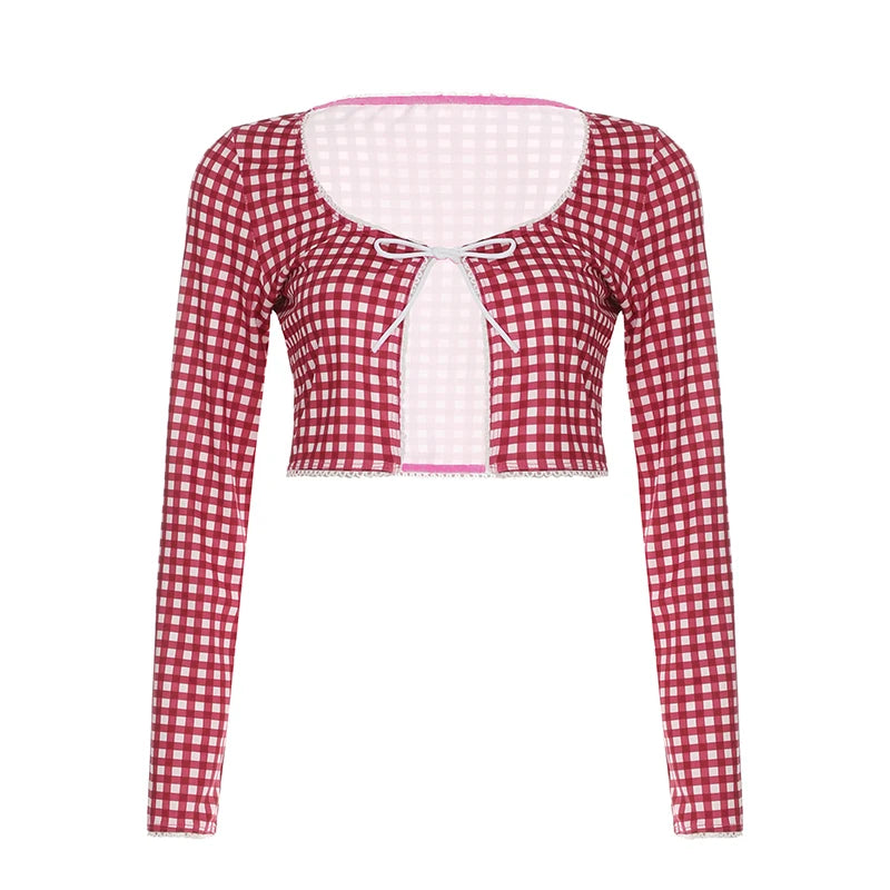 fashion Sexy Lace Patchwork Suit Long Sleeve Casual Korean Pink Slim Clothings Street Style Fashion Bow Two-piece Suit