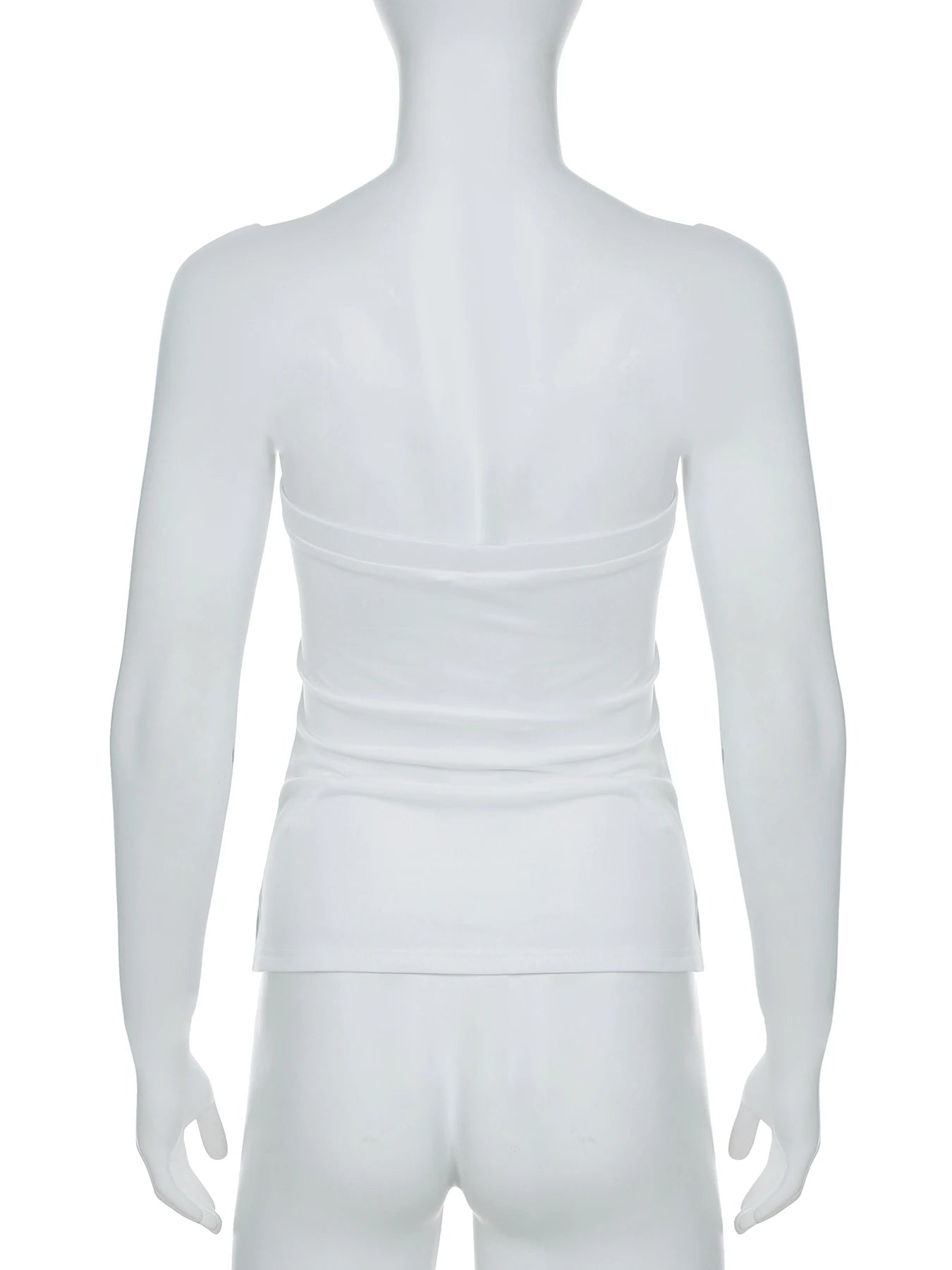 fashionSexy Bow Sleeveless Solid Camisole Floral Print White Summer Chic Vintage Strapless Top Slit Bodycon Women's Cloth