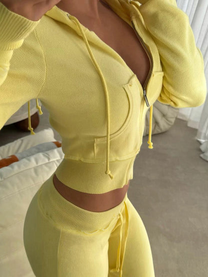 fashionStreetwear  Zip Up Hoodies Coats Chic Y2K Front-pockets Casual Sweatshirts Office Lady Long Seelves Cute Jackets