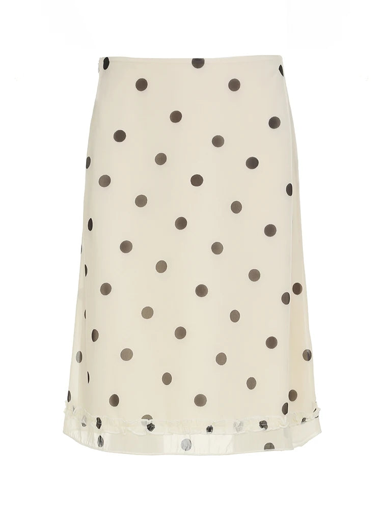 fashionY2K Aesthetic Korean Fashion Polka Dot Skirts Low Waisted Cute Outfits Vintage Harajuku Chic Women Bottoms