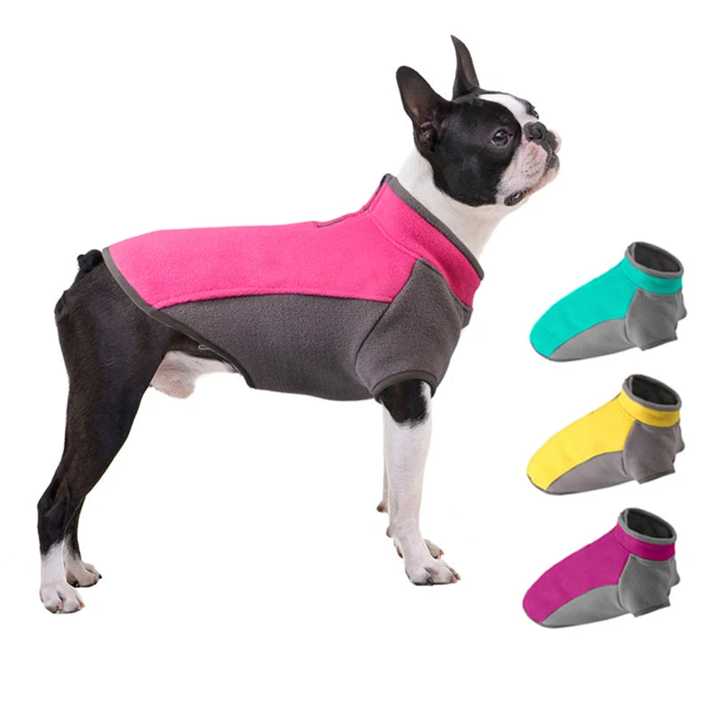 Super Stretch Fleece Pet Dog Clothes For Small Medium Dogs Winter Puppy Dog Sweatshirt French Bulldog Coat Chihuahua Pug Outfits