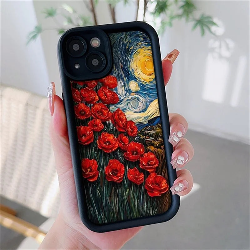 Case for Motorola Moto Edge 50 Pro 60 Fusion 40 NEO G84 G54 G75 G35 G85 5G G32 G52 G60 Silicone INS Starry Sky Sunflowers Cover
