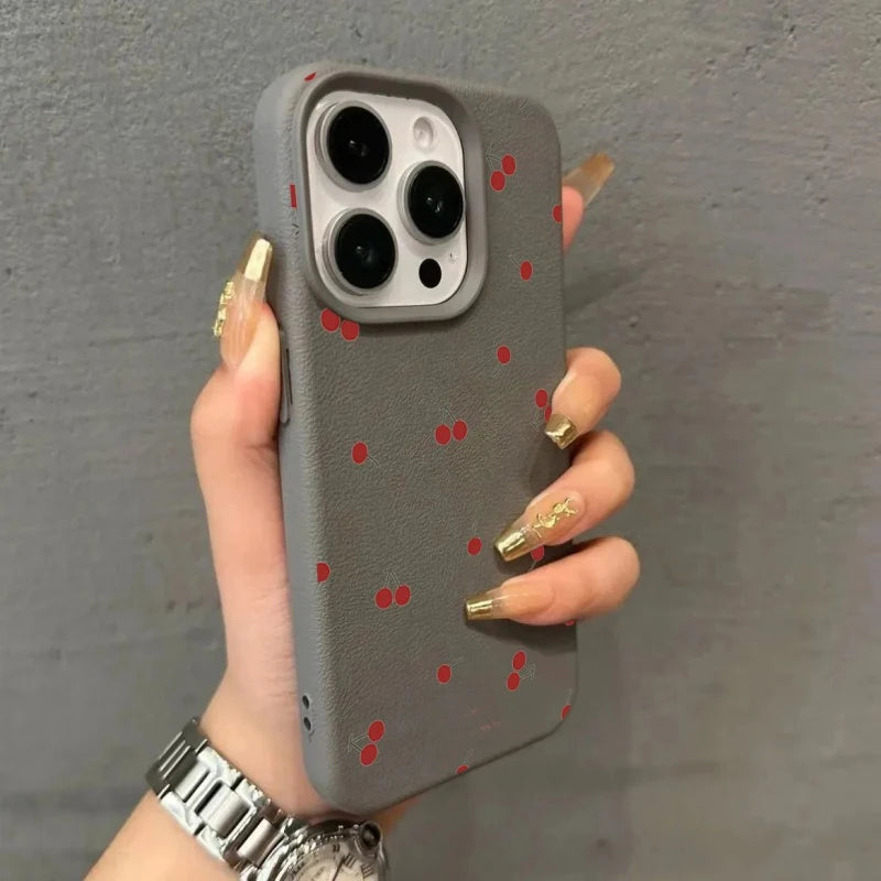 Phone Case For Xiaomi Redmi Note 14 13 12 Pro Plus Redmi A5 A3 14C Cover Cute Cherry Flower Lichee Pattern Full Protection Skin