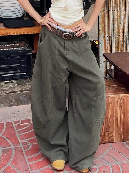 fashion Basic Aesthetic Casual Slim Denim Pants Low Waisted Fashion Y2K Jeans Streetwear Harajuku Pockets Cotton Bottoms