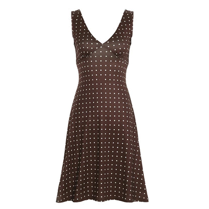 fashionFrench Polka Dot Dress Retro Bodycon Elegant Vintage Fashion Women's Clothing Chic Vintage Retro Evening Outfits