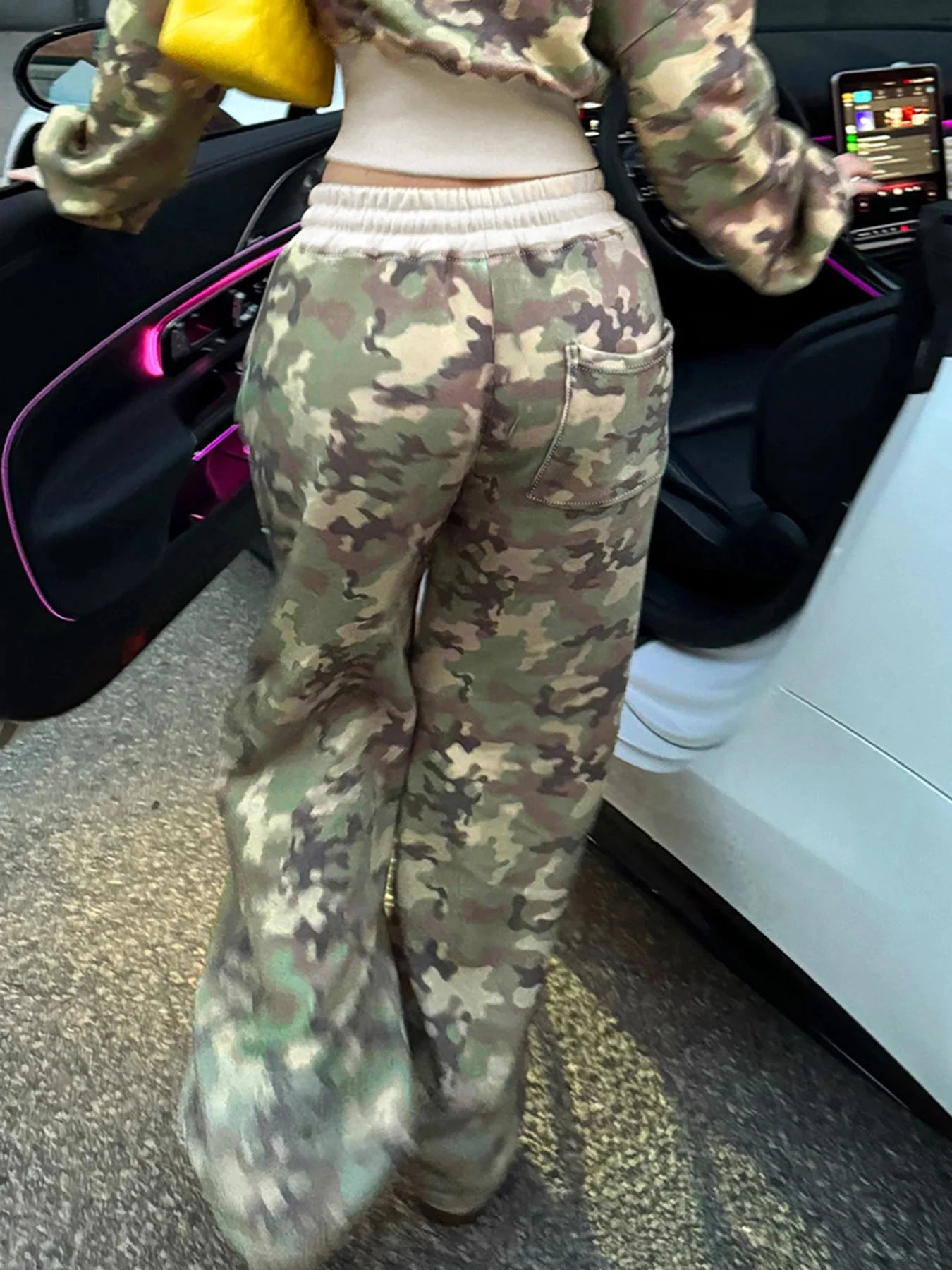 fashionLow Waisted Contrasting Camouflage Trousers Fashion Vintage Loose Pants Streetwear Casual Cute Women's Bottoms