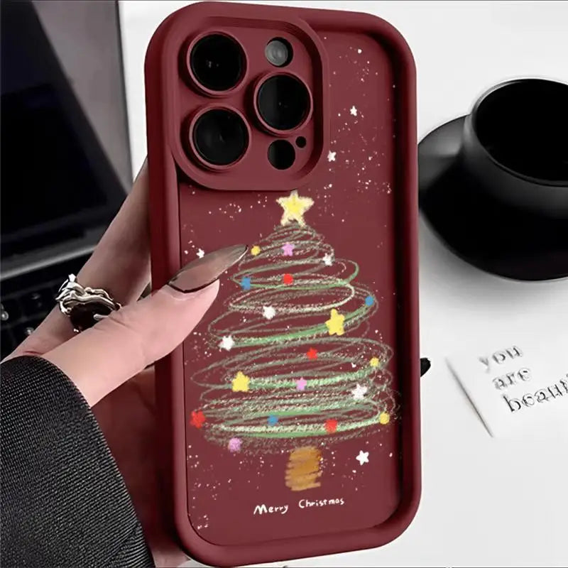 Cartoon Christmas Pattern Phone Cases For Motorola Moto Edge 50 Pro 60 Fusion 40 NEO G84 G54 G75 G35 G85 5G G32 G52 G60 Case