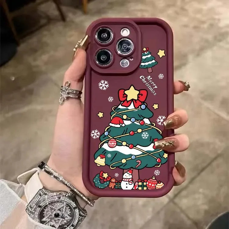 Cartoon Christmas Pattern Phone Cases For Motorola Moto Edge 50 Pro 60 Fusion 40 NEO G84 G54 G75 G35 G85 5G G32 G52 G60 Case
