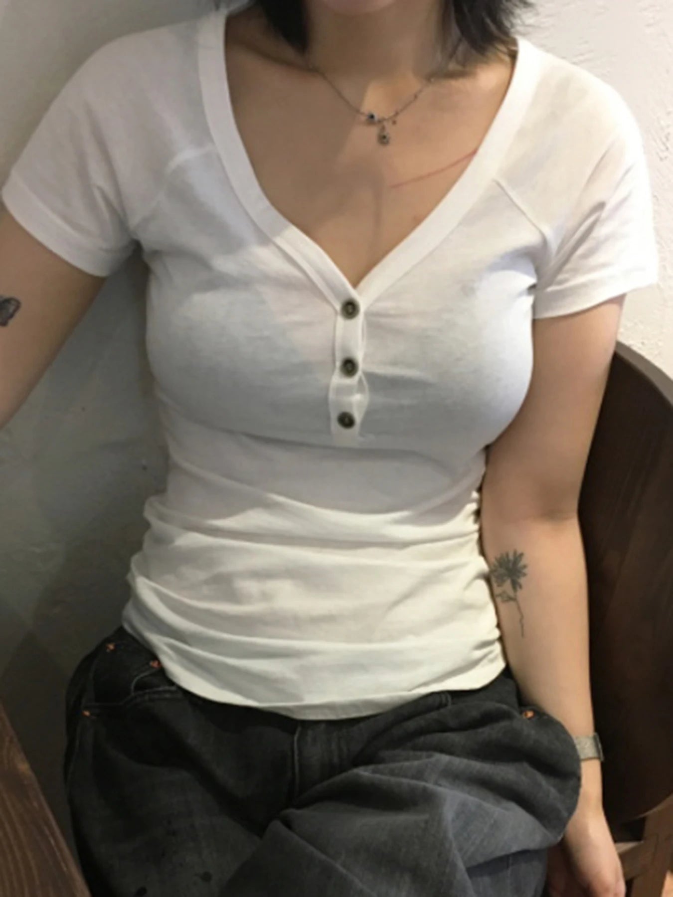 fashion Striped Print Buttons Up Women's Tops Fashion Streetwear Chic Aesthetic Korean Shirts Flare Sleeves Chic Tops