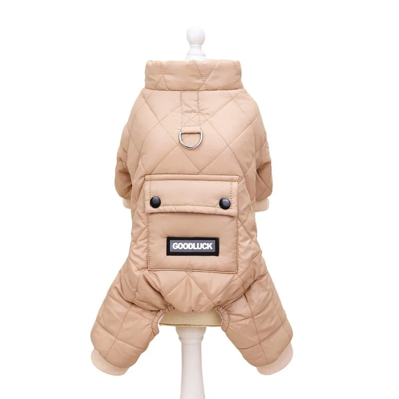 Puppy Overalls Waterproof Boy Dog Jumpsuit Winter Fleece Dog Clothes for Small Dogs Pet Jacket Chihuahua Costume Yorkie Pug Coat