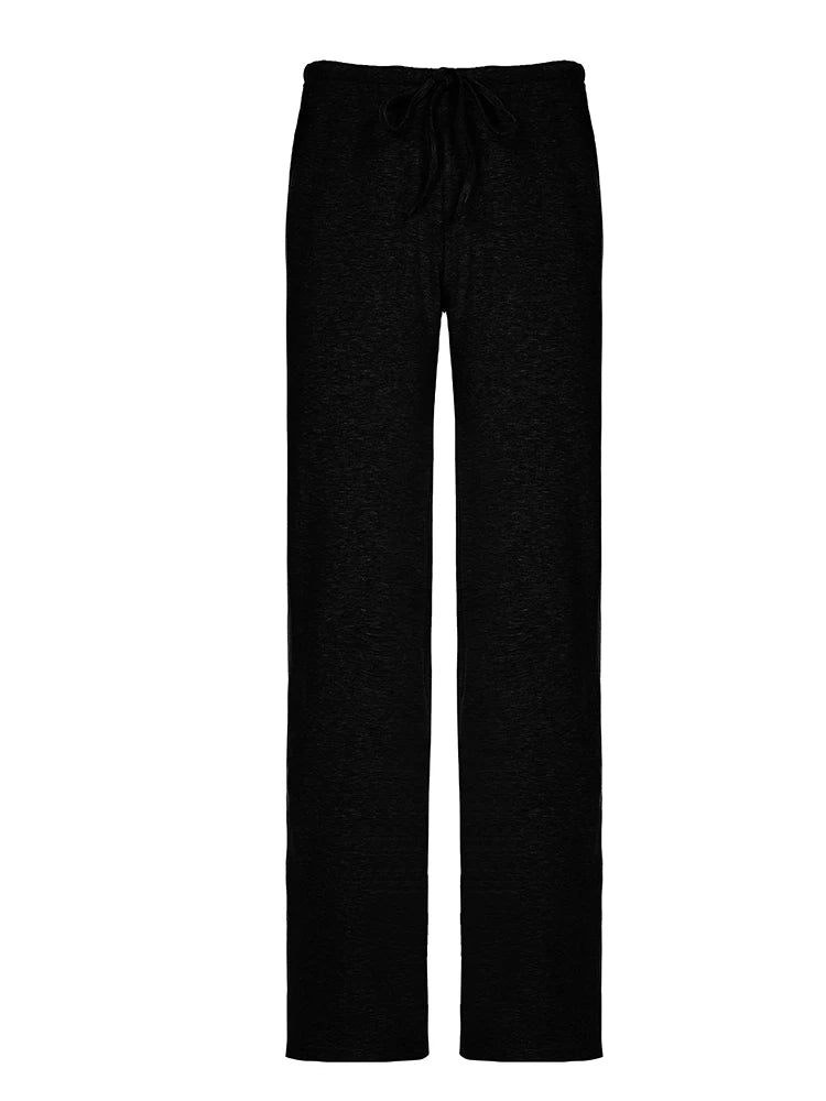 fashionBasic Solid Slim Lace-up Tee Shirts Long Sleeves V-neck Casual Chic Clothes Sporty Streetwear Four Color Knit Tops