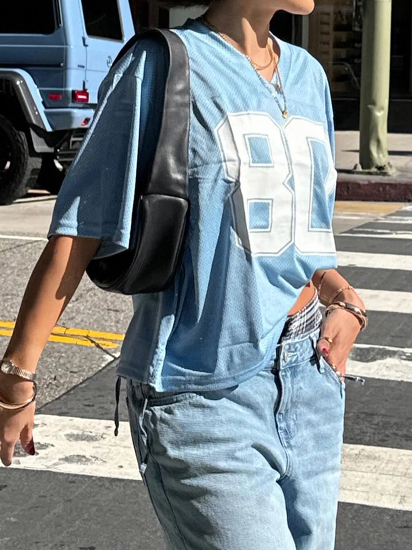 fashion Digital Print Loose Tee Shirts V-neck Streetwear Oversized Women's Outfits Short Sleeves Fashion Aesthetic Cloth