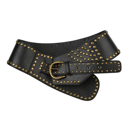 fashion Retro Fashion Aesthetic PU Belts Vintage Solid Chic Streetwear Casual Belts 90s Y2k Rock Adjustable Accessories
