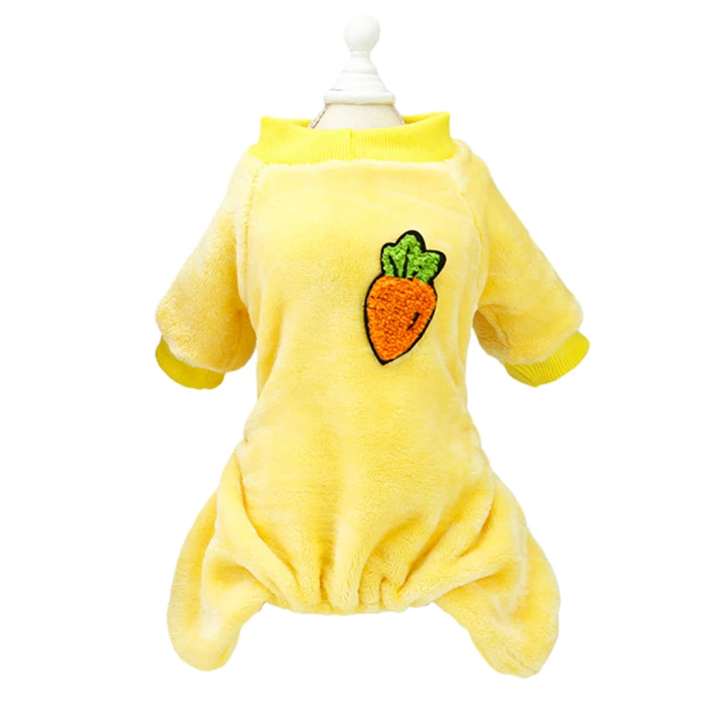 Kawaii Dog Jumpsuit Winter Warm Dog Clothes for Small Dogs Puppy Cat Costume Yorkie French Bulldog Clothing Chihuahua Pajamas