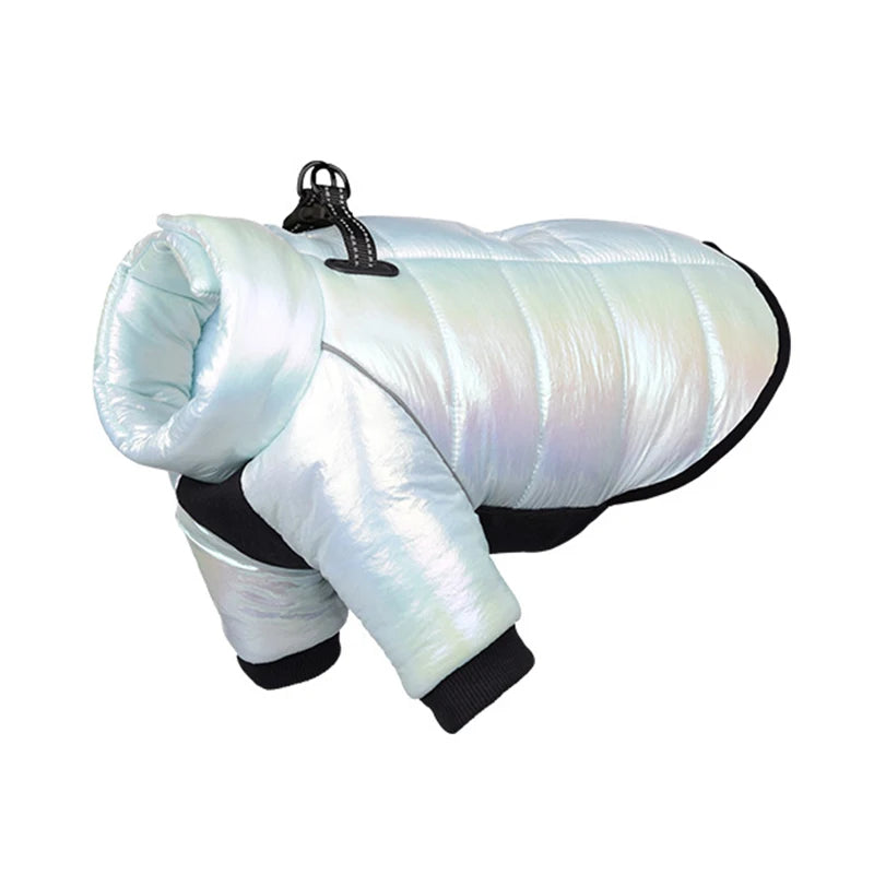 Winter Dog Down Jacket Waterproof Dog Clothes for Small Dogs Build-in Collar Puppy Jumpsuit Reflective Pet Coat French Bulldog