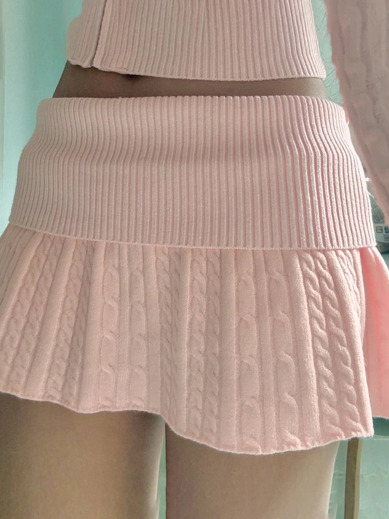 fashion Sexy Pleated Preppy Style Skirt for Women Y2K Aesthetic Low Waisted Slim Pink Outfits Vintage Casual Cute Bottoms