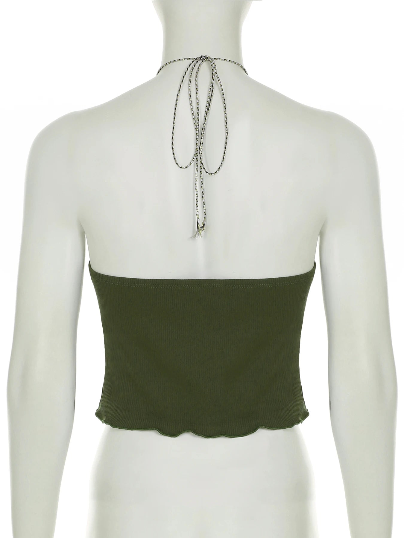 fashionRetro Floral Print Beads Sexy Camisole Vintage Streetwear Slim Backless Elastic Top Irregular Shirring Bustier