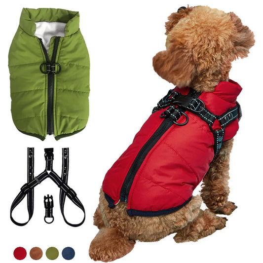 Pets Harness Vest Clothes Winter Pet Clothes For Small Dogs Puppy Clothing Waterproof Dog Jacket Chihuahua French Bulldog Coat