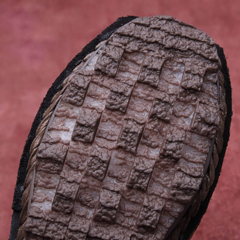 Women Spring Summer Retro Leather Weaving Shoes