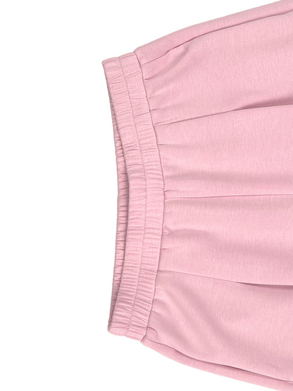 Cropped High Waisted Pleated Pockets Solid Color Pants Trousers