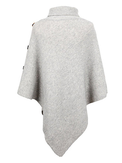 Casual 7 Colors High-Neck Sweater Cape