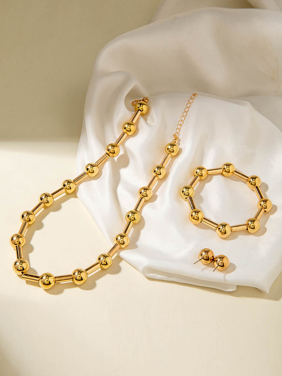 Geometric Solid Color Bracelet Accessories Earrings Accessories Necklaces Accessories