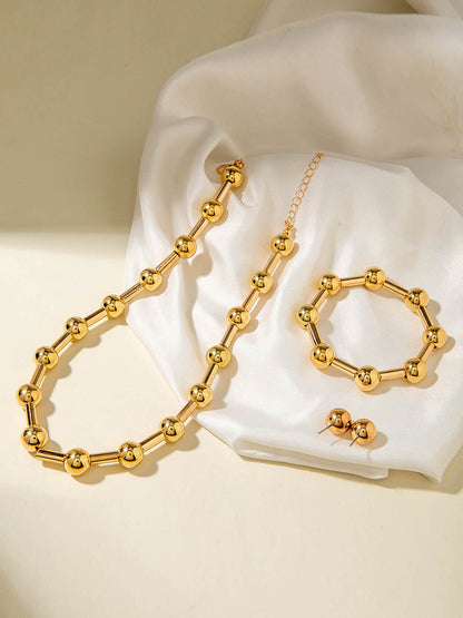 Geometric Solid Color Bracelet Accessories Earrings Accessories Necklaces Accessories