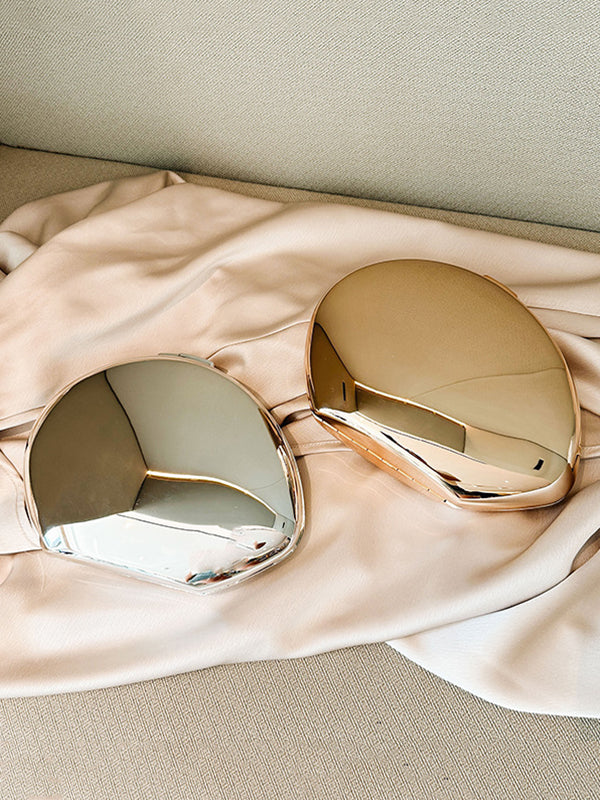 Chains Geometric Solid Color Crossbody Bags Satchels