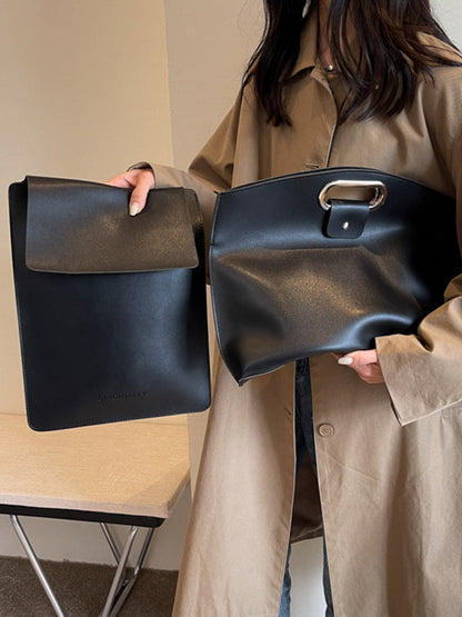 Two-Piece Set Hollow Solid Color Bags Accessories Handbags