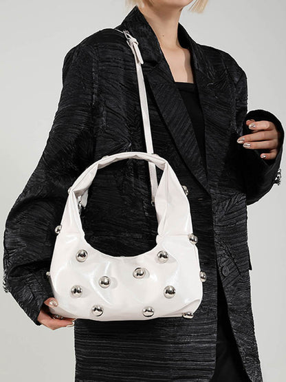 Geometric Rivet Handbags Shoulder Bags