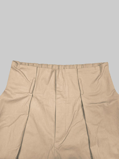 High Waisted Loose Pleated Solid Color Split-Joint Pants Trousers