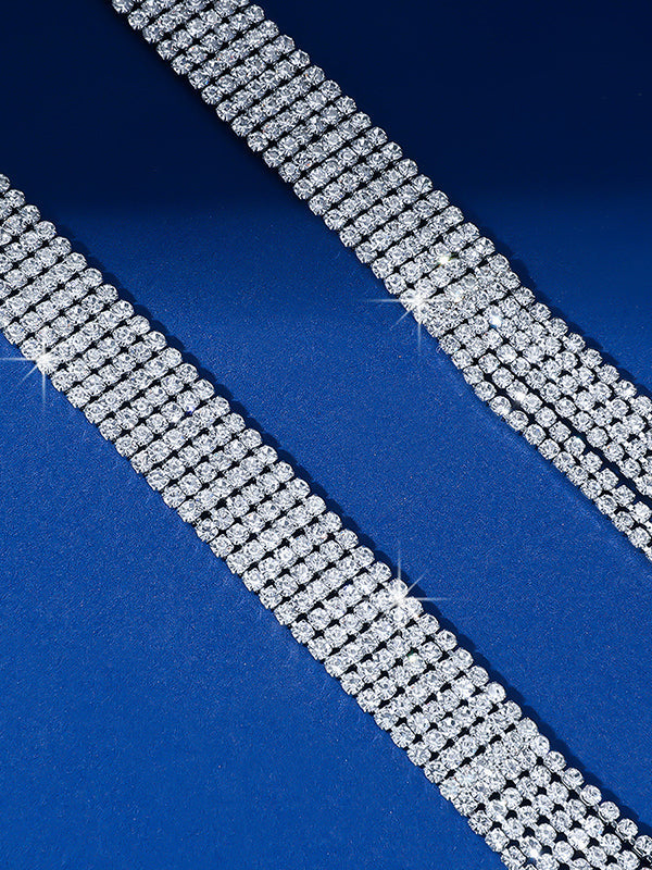 Rhine Stones Tasseled Necklaces Accessories