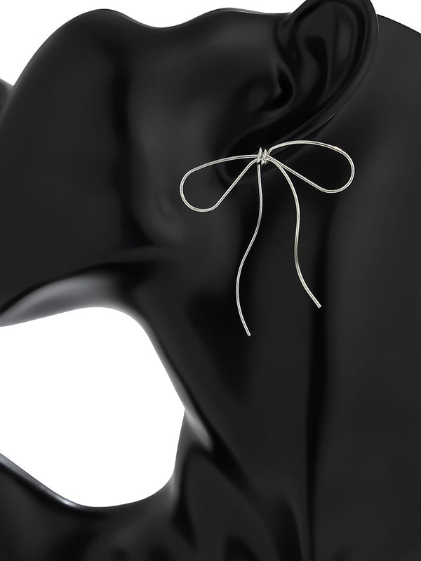 Bowknot Geometric Drop Earrings