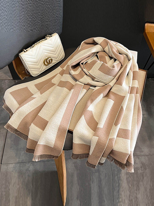 Urban Imitated Cashmere Printed Warm Shawl&Scarf