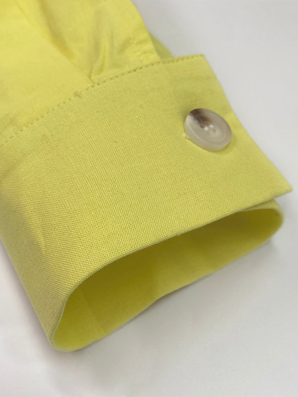 High Waisted Long Sleeves Buttoned Pockets Solid Color V-Neck Jumpsuits